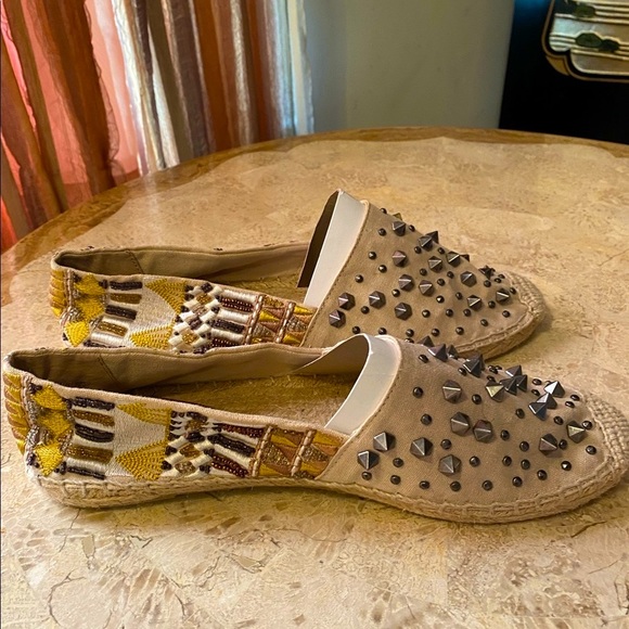 Sam Edelman Beaded studded Woven Espadrille BN 8.5 - Picture 2 of 8